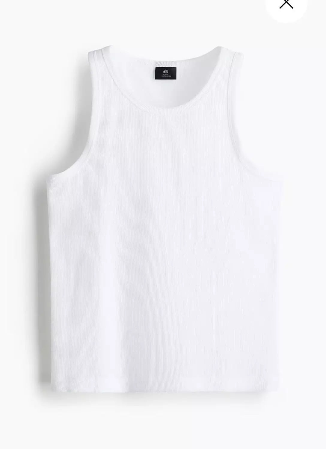 H&M SLIM FIT RIBBED TANK TOP