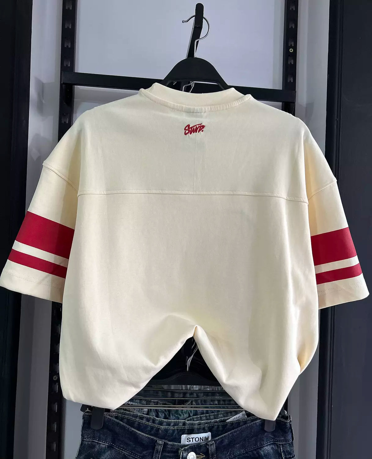 PULL&BEAR VARSITY 91 EMBROIDERED T-SHIRT