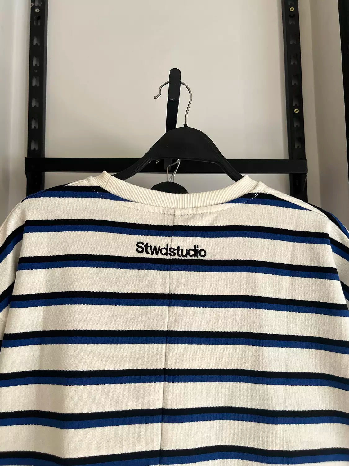 PULL&BEAR STRIPED SHORT SLEEVE T-SHIRT - BLUE