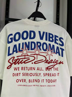 PULL&BEAR LAUNDROMAT GRAPHIC T-SHIRT