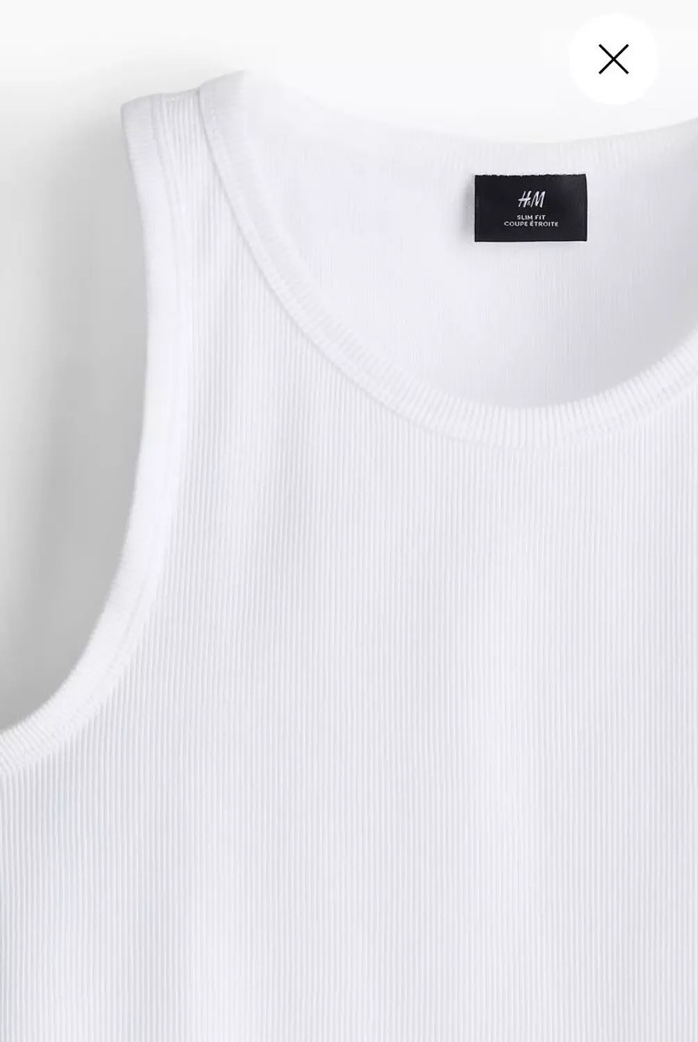 H&M SLIM FIT RIBBED TANK TOP