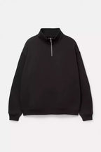 Pull&bear Basic Quarter Zip Sweatshirt
