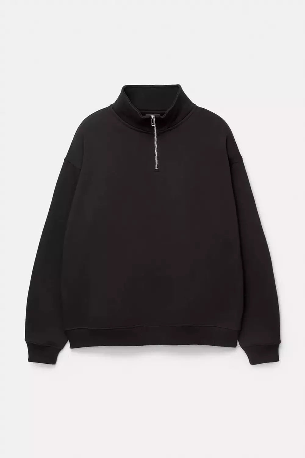 Pull&bear Basic Quarter Zip Sweatshirt