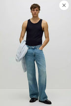 H&M SLIM FIT RIBBED TANK TOP