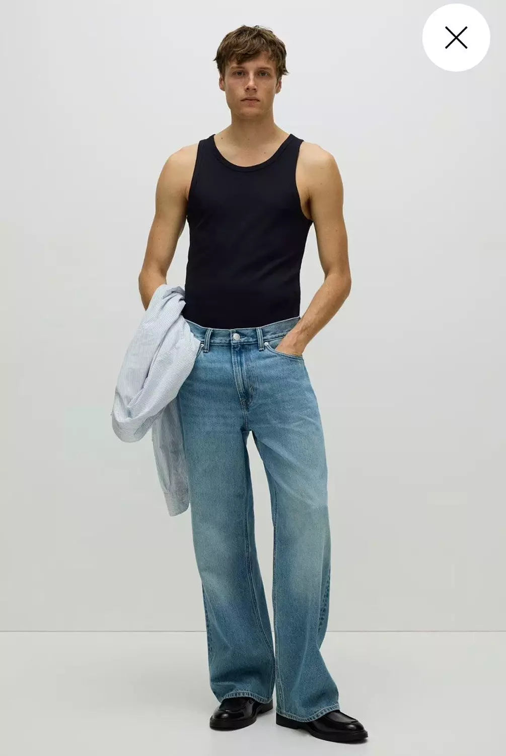 H&M SLIM FIT RIBBED TANK TOP