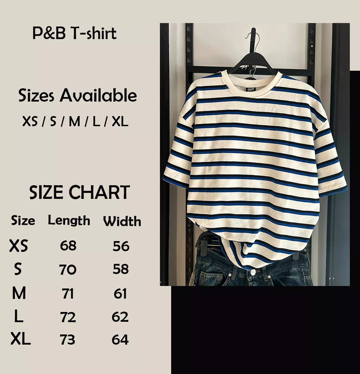 PULL&BEAR STRIPED SHORT SLEEVE T-SHIRT - BLUE
