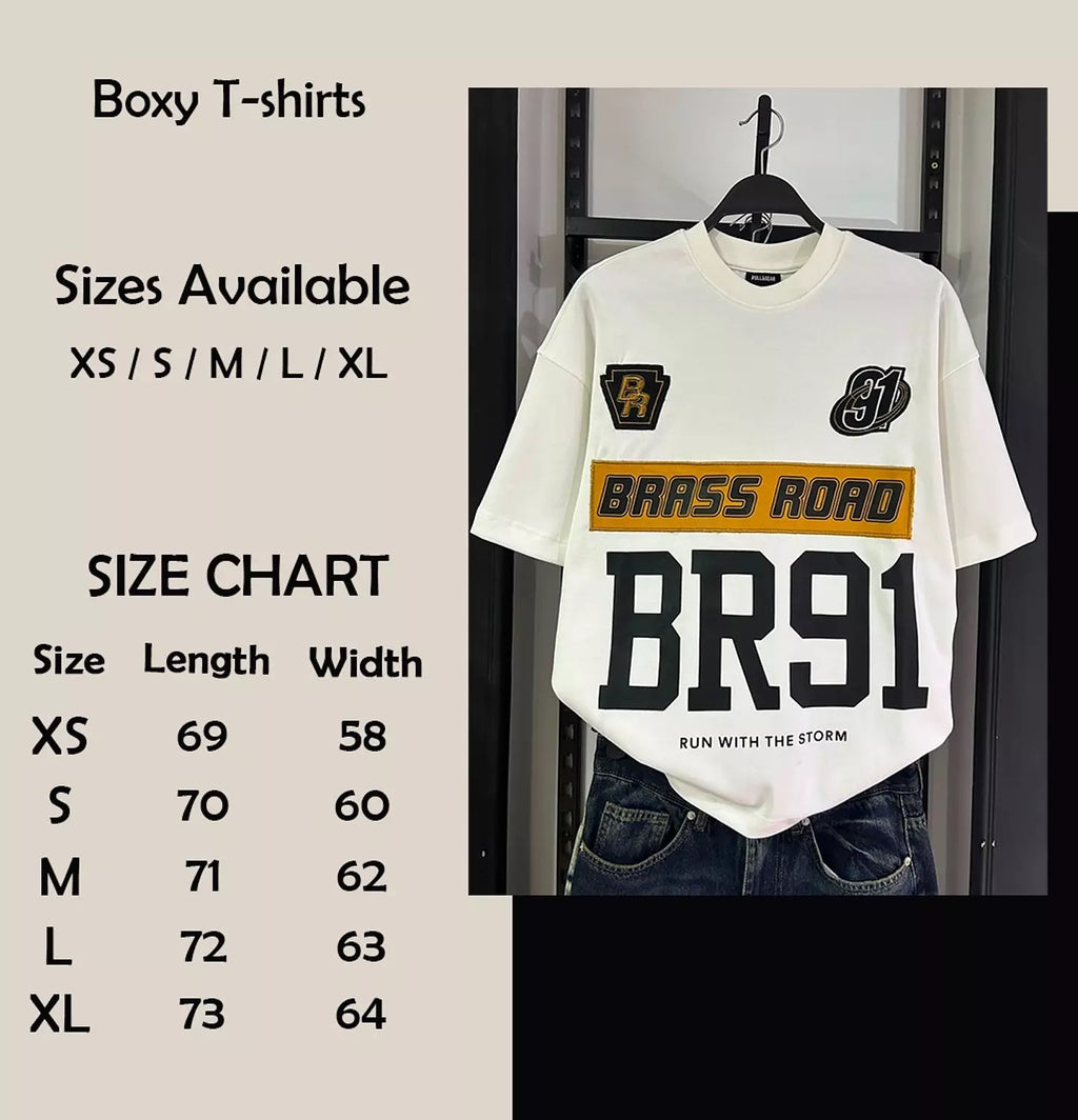 PULL&BEAR BRASS ROAD BOXY T-SHIRT