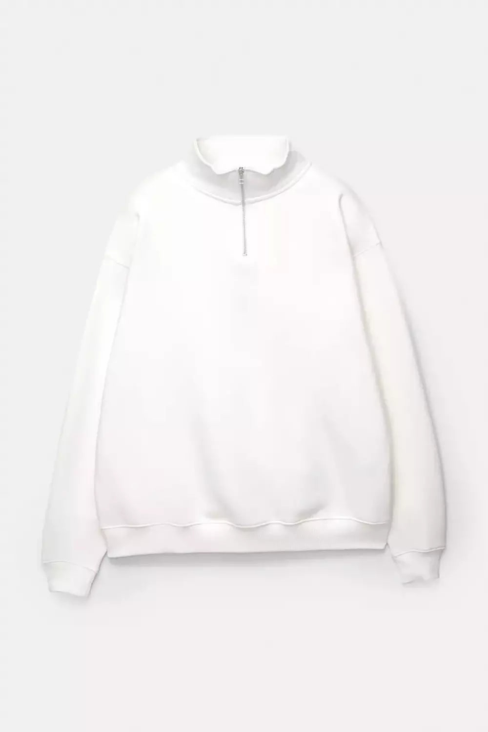 Pull&bear Basic Quarter Zip Sweatshirt