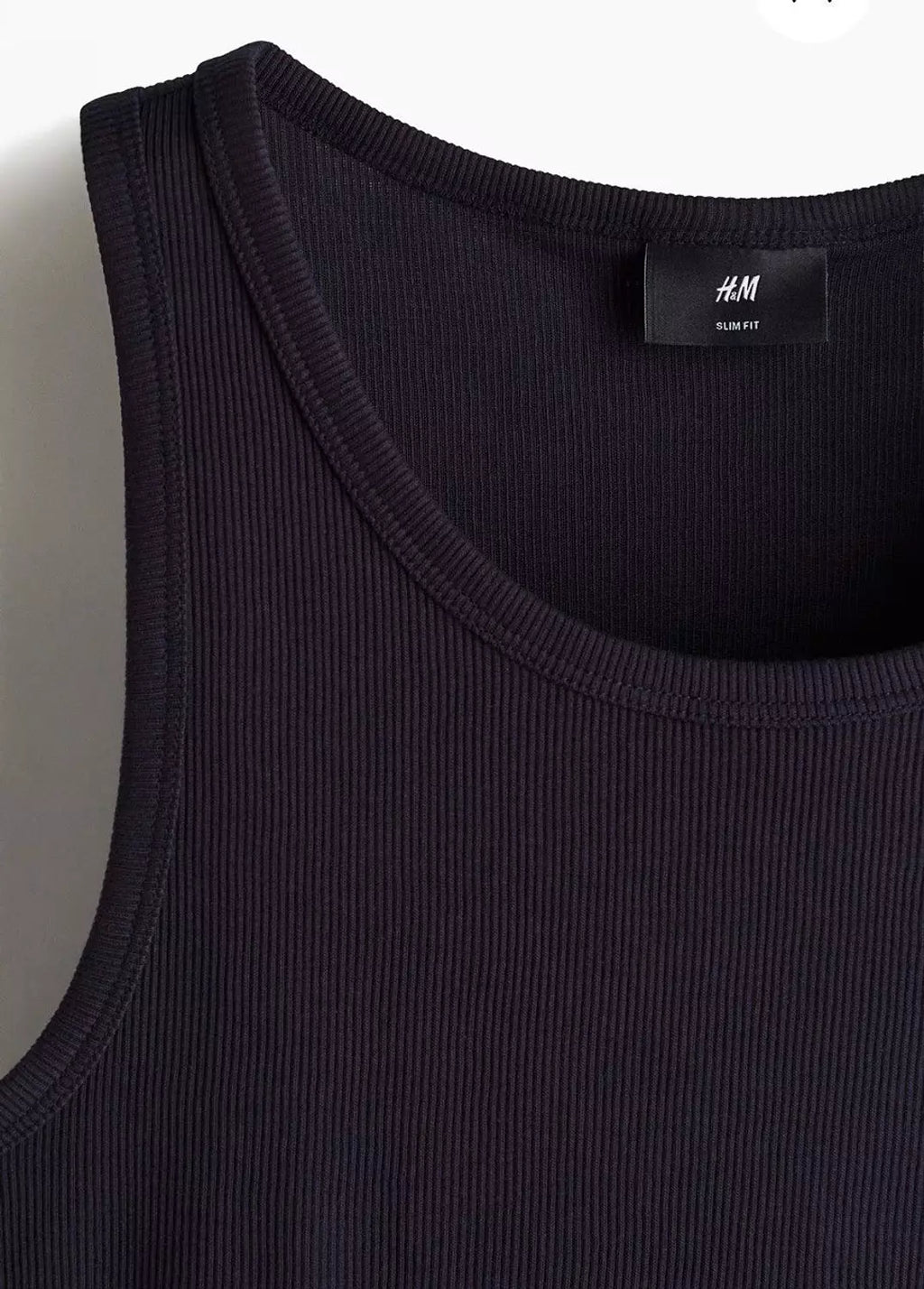 H&M SLIM FIT RIBBED TANK TOP