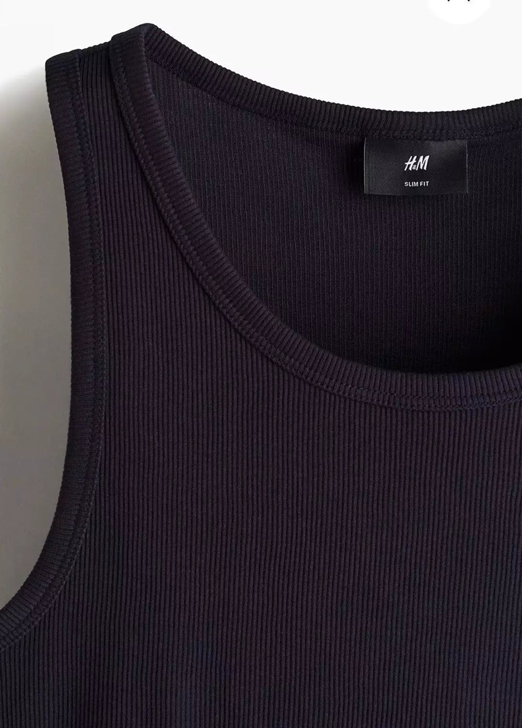 H&M SLIM FIT RIBBED TANK TOP