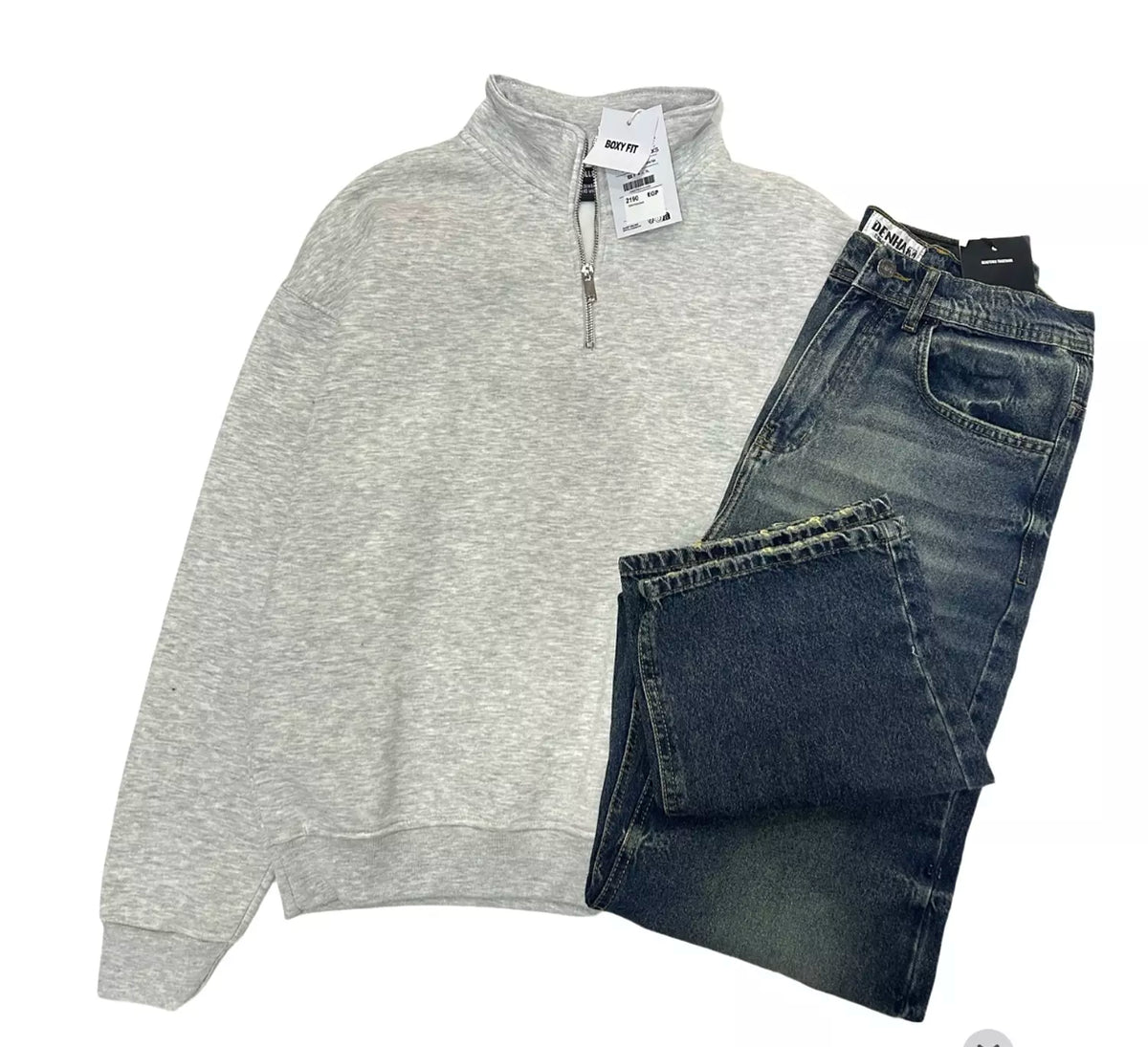 Pull&bear Basic Quarter Zip Sweatshirt