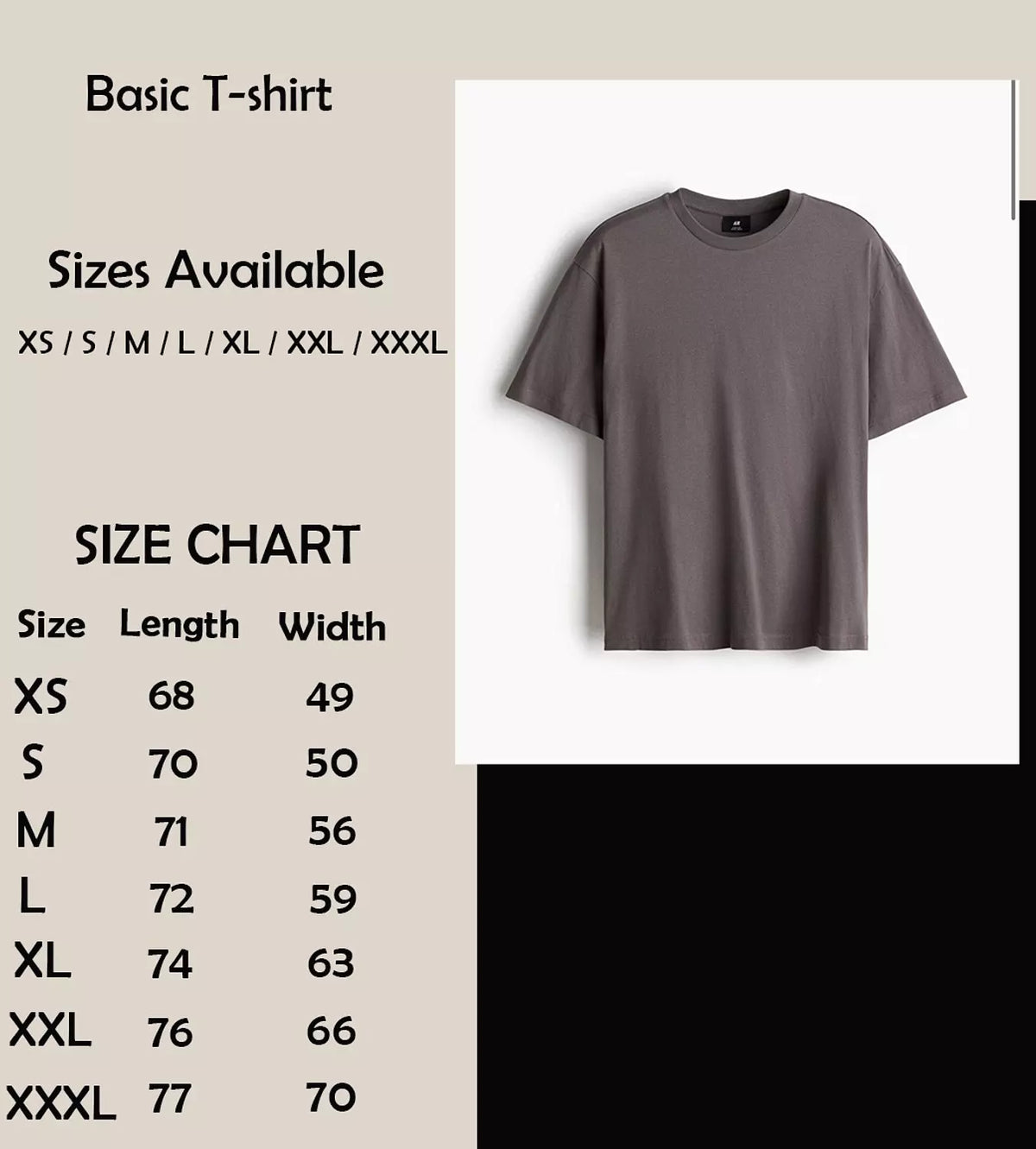 H&M Basic Oversize T-shirt