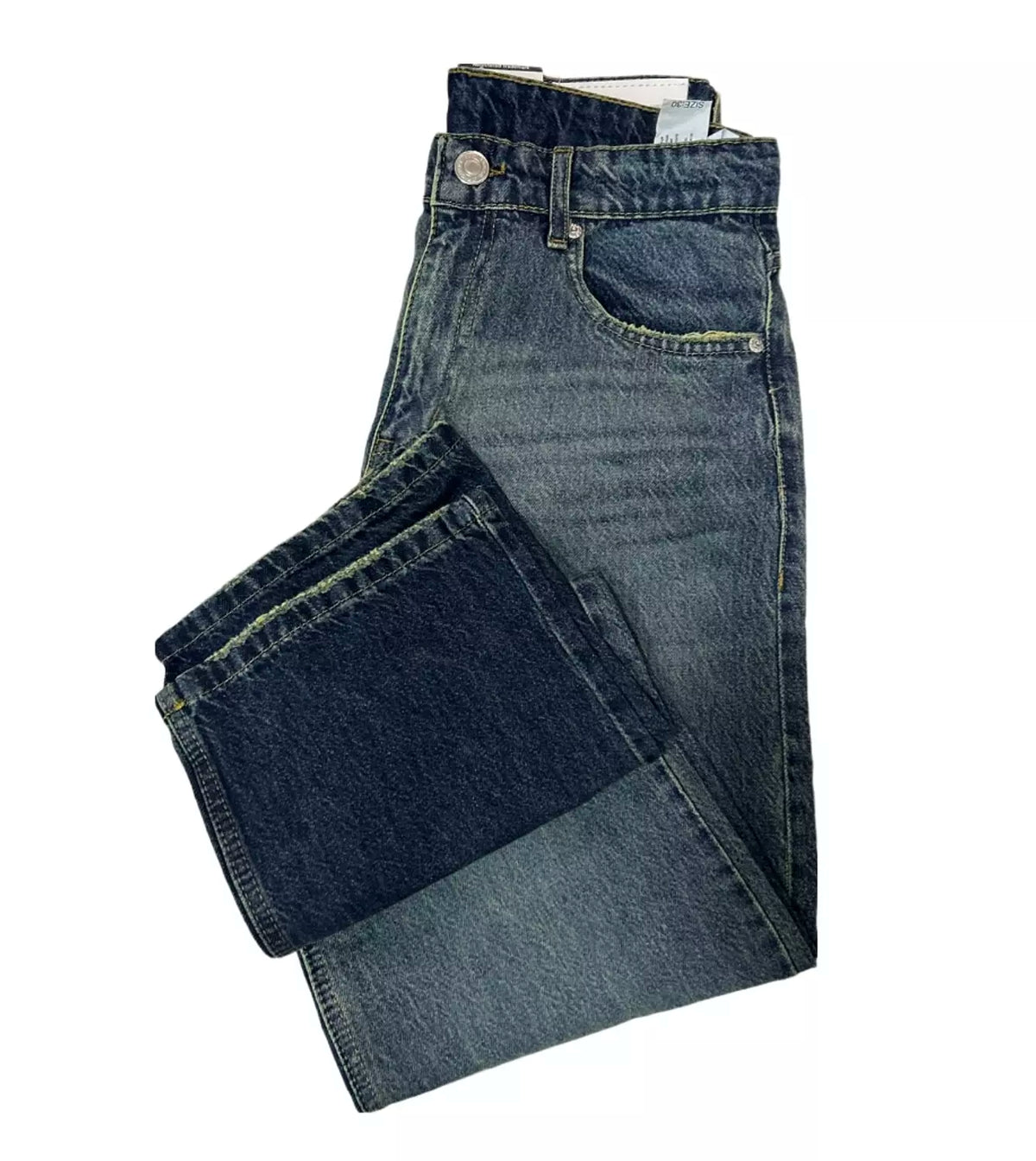 Contrast Wash Denim Jeans
