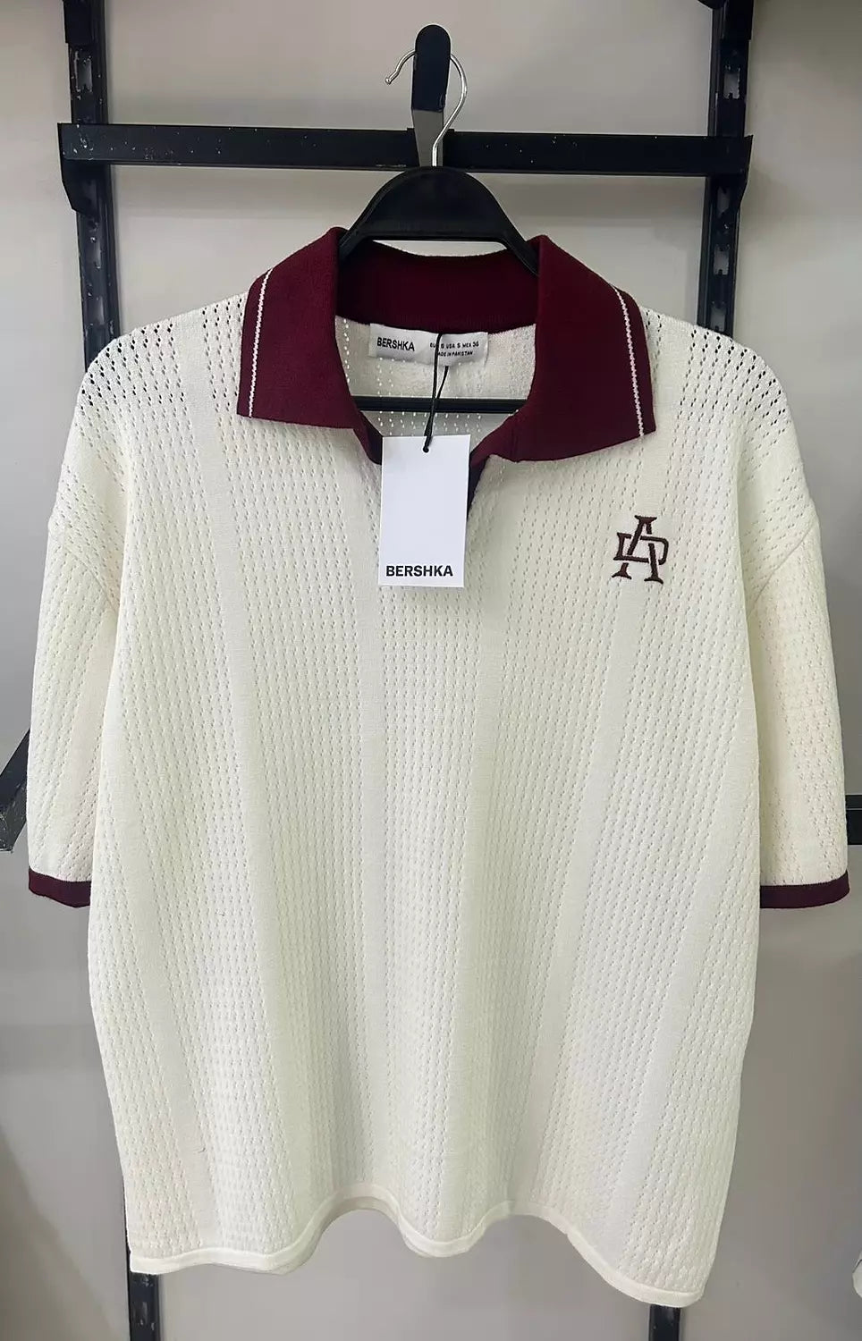 Bershka Heritage Crest Knit Polo