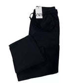 Zara Linen Wide-Leg Drawstring Pants