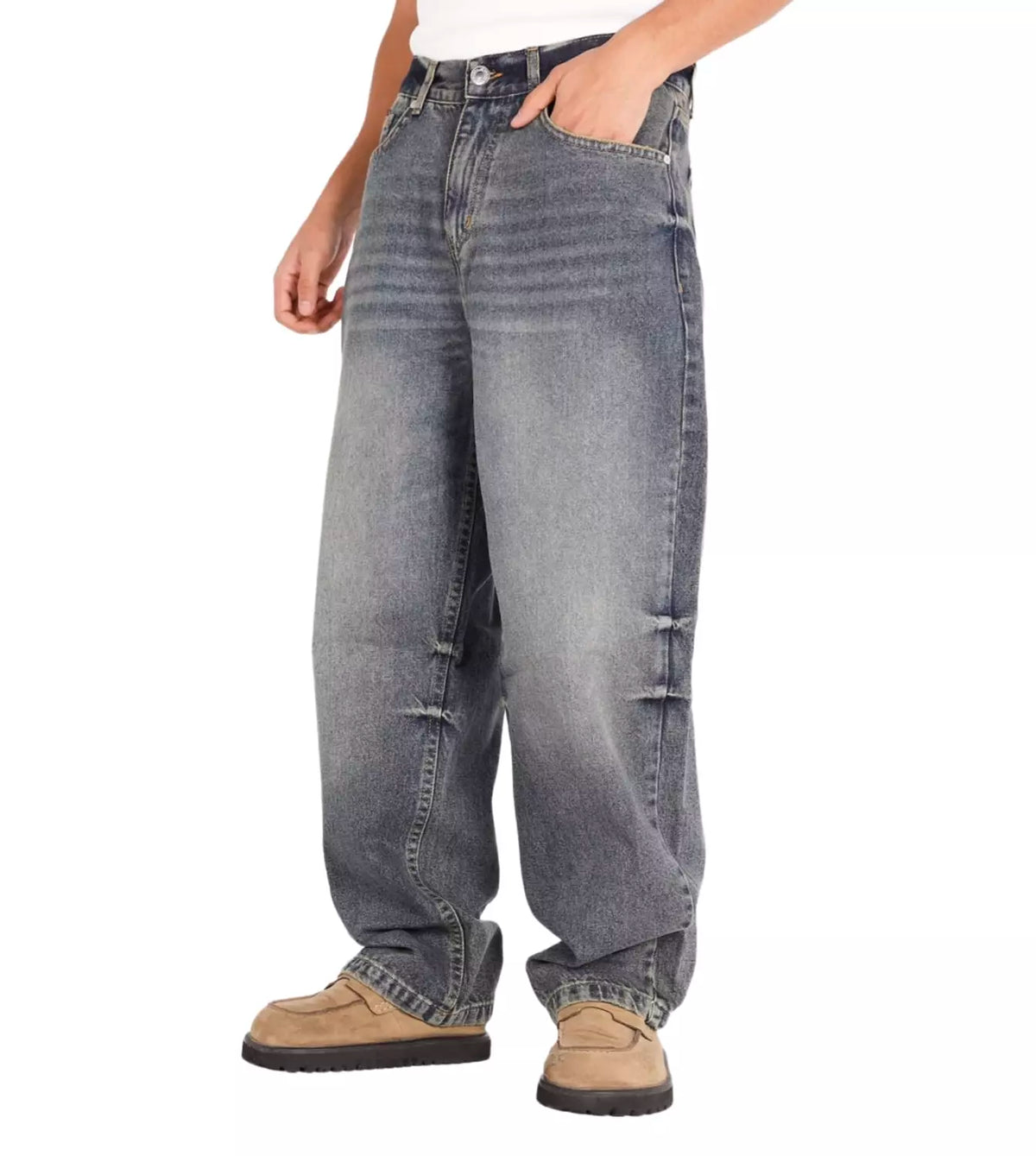 Vintage Washed Blue Baggy Jeans