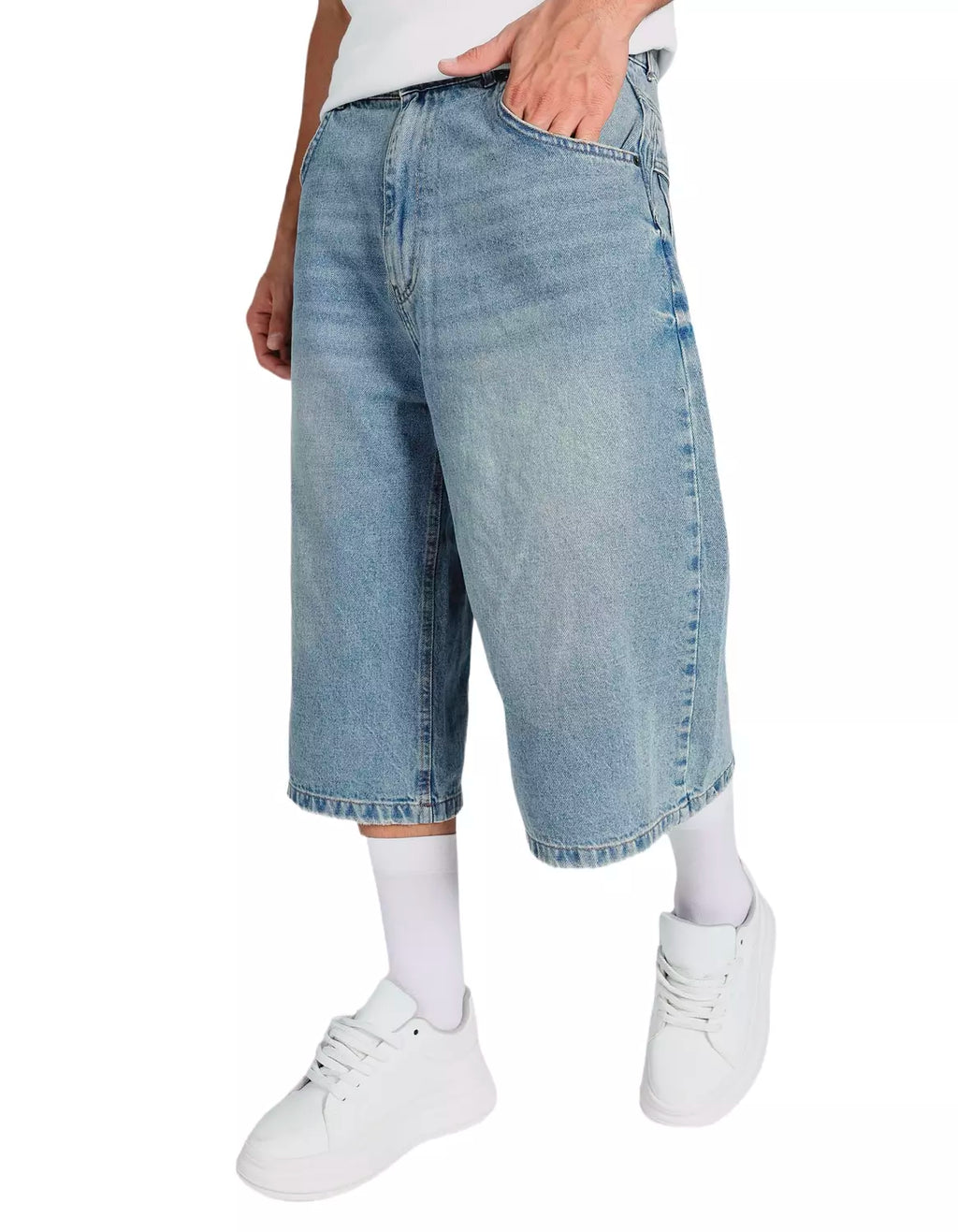 Vintage Light Wash Denim Baggy Short