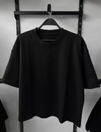 BLACK BASIC BOXY T-SHIRT