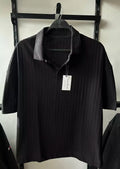 Textured Knit Polo Shirt