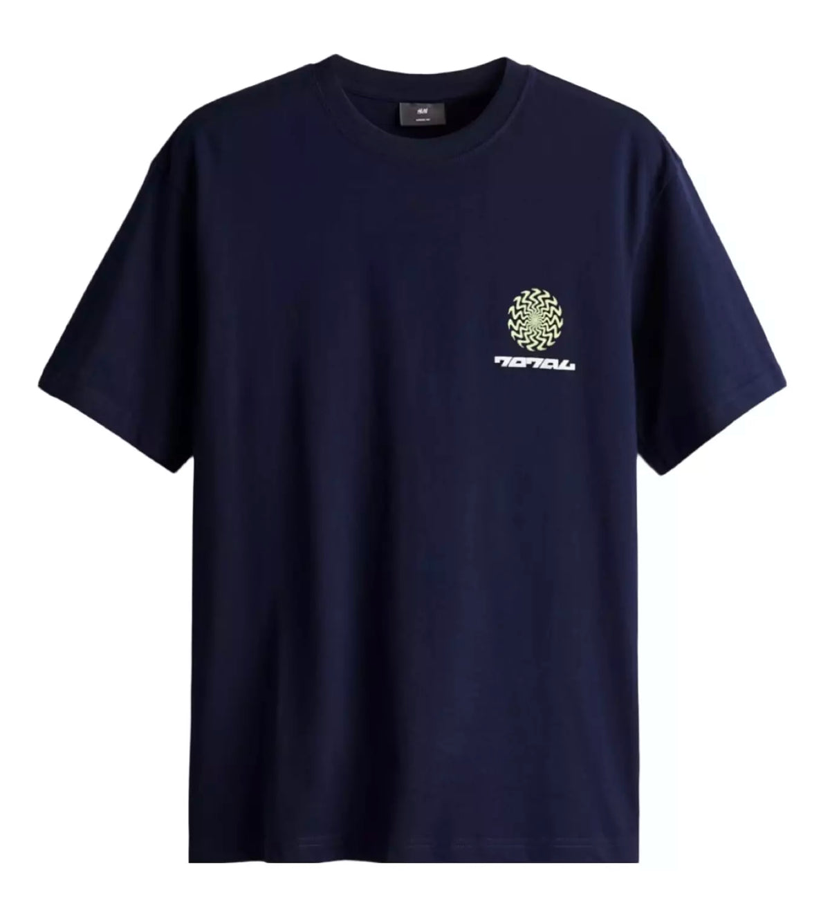 H&M Dark Blue Printed Loose Fit T-shirt