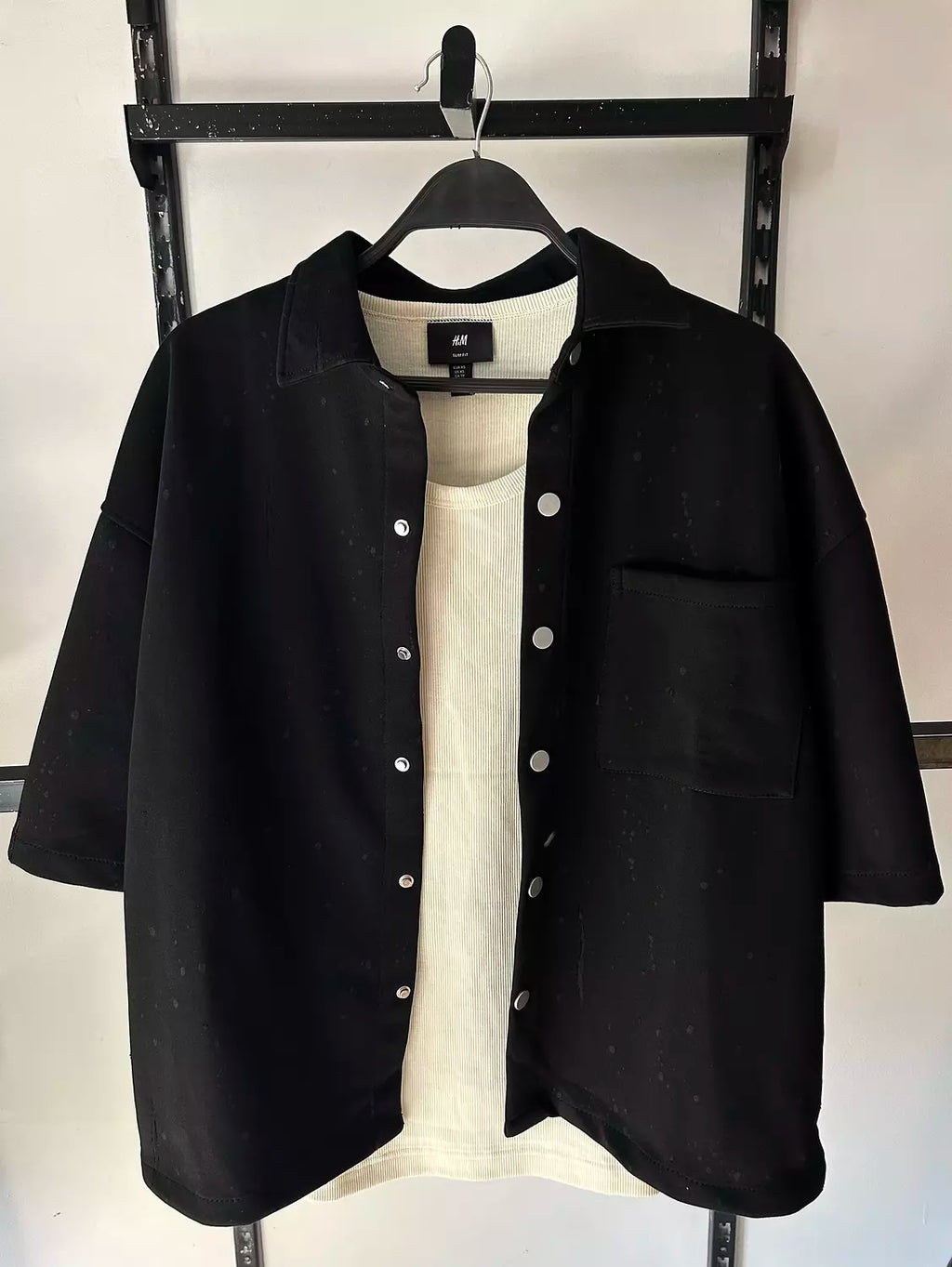 Boxy Snap-Button Overshirt