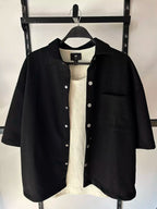 Boxy Snap-Button Overshirt