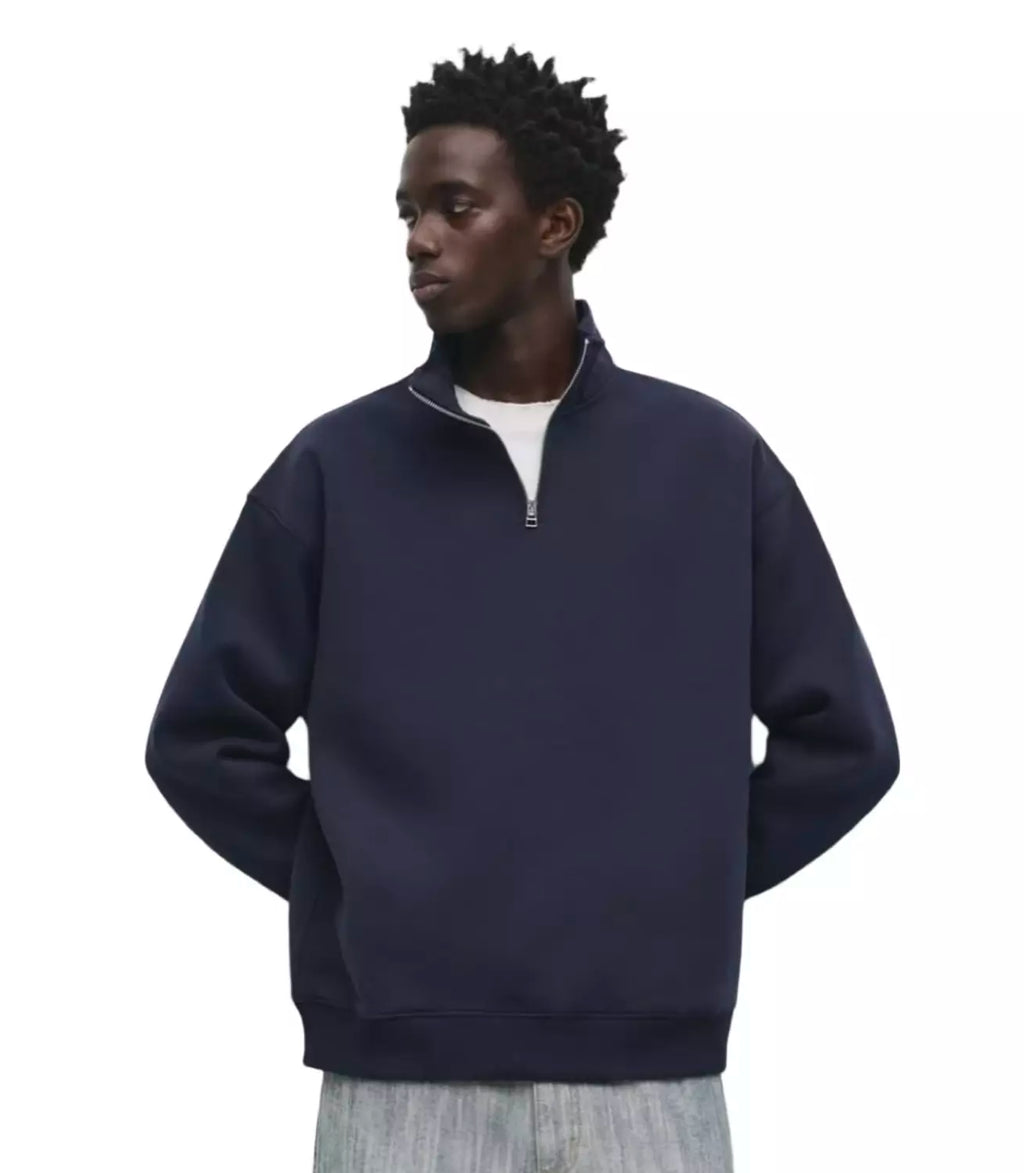 Pull&bear Basic Quarter Zip Sweatshirt