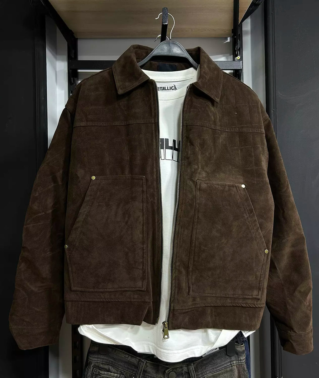 Zara Suede-Look Utility Jacket