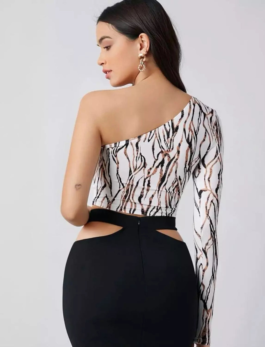 Shein One Shoulder Crop Top