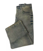 Vintage Wash Wide-Leg Jeans