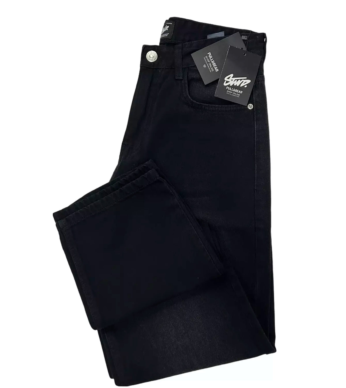 Pull&Bear ‘’STWD’’ Straight Black Jeans