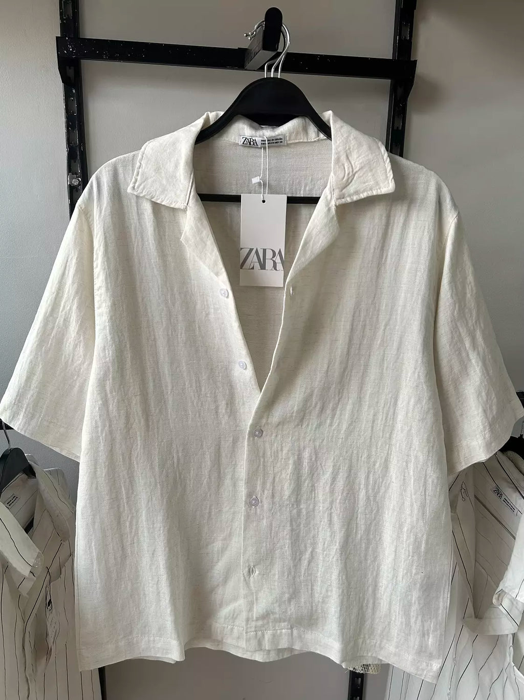 Zara Linen Half Sleeve Shirt