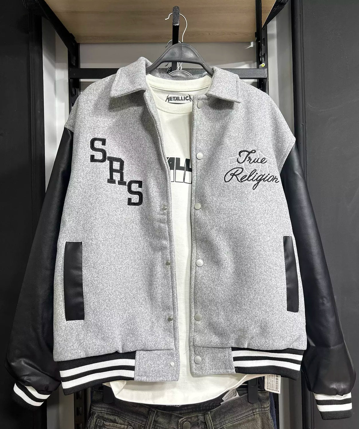 True Religion Varsity Bomber Jacket