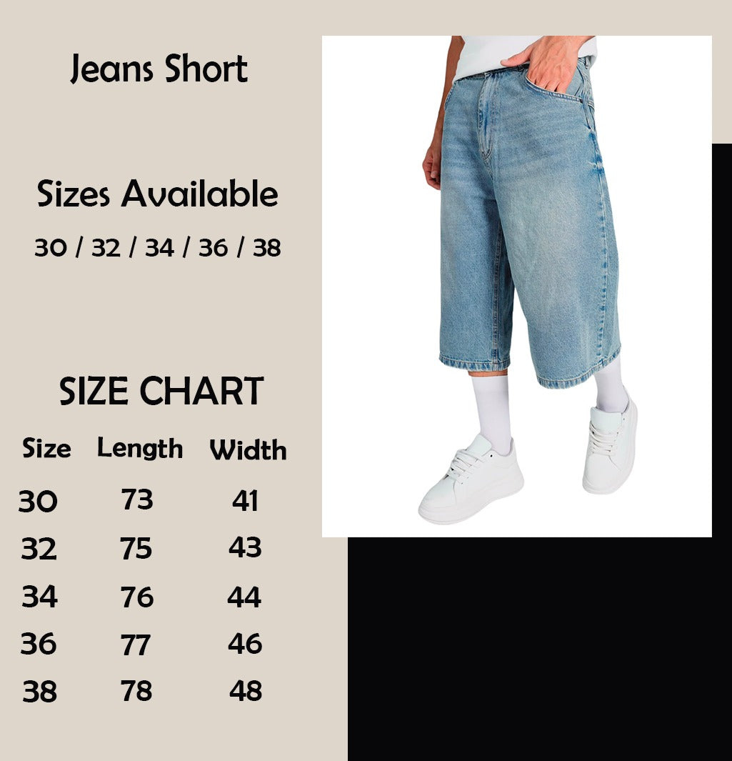 Vintage Light Wash Denim Baggy Short