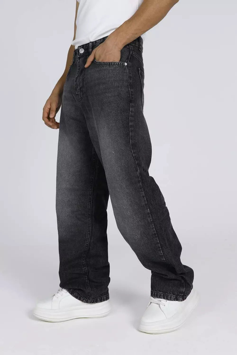 Washed Black Relaxed Fit Jeans