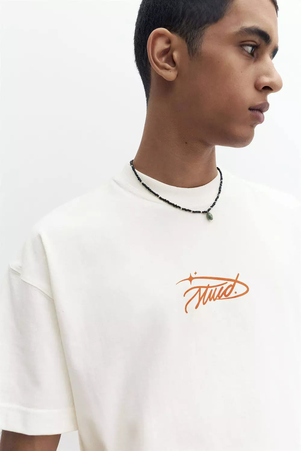 PULL&BEAR STWD OFF-White T-SHIRT