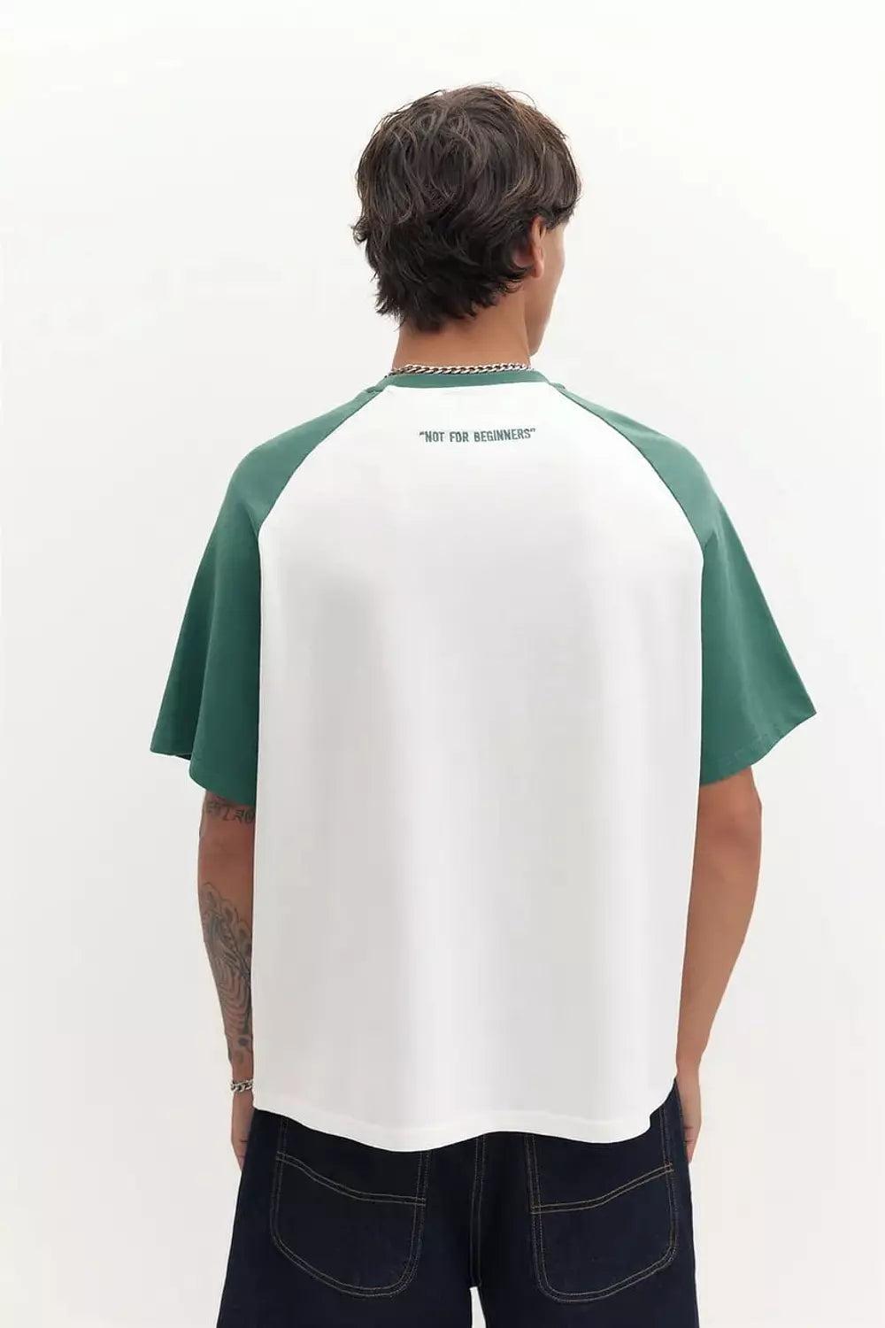 PULL&BEAR - HVID RAGLAN -T-SHIRT