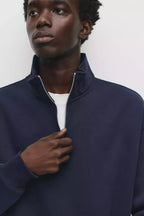 Pull&bear Basic Quarter Zip Sweatshirt