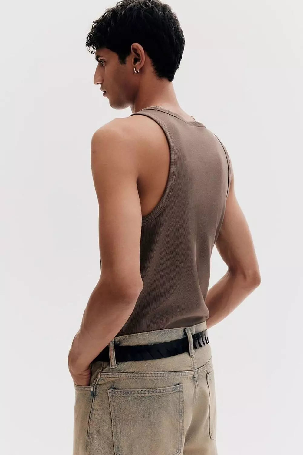 H&M SLIM FIT RIBBED TANK TOP