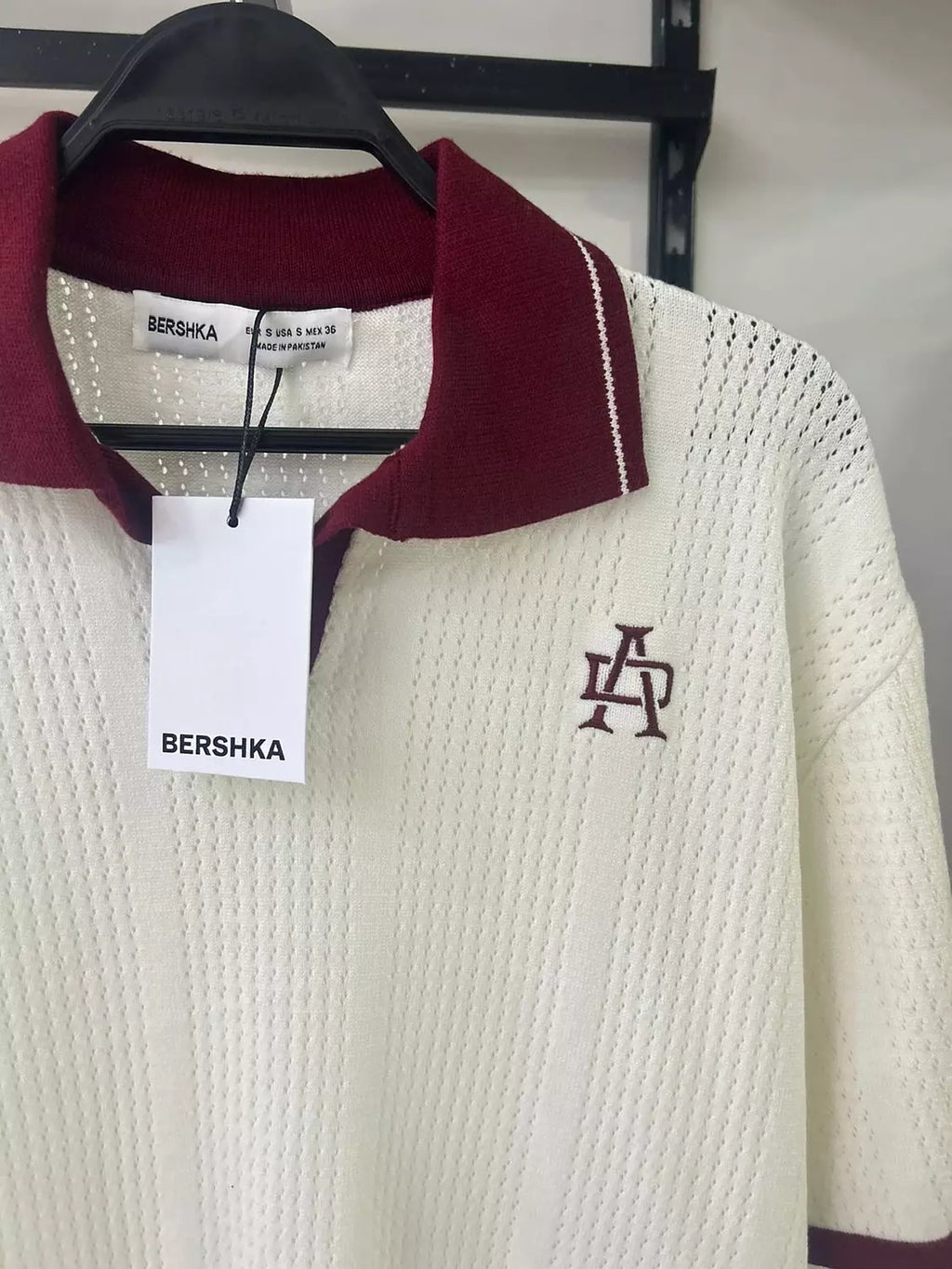 Bershka Heritage Crest Knit Polo