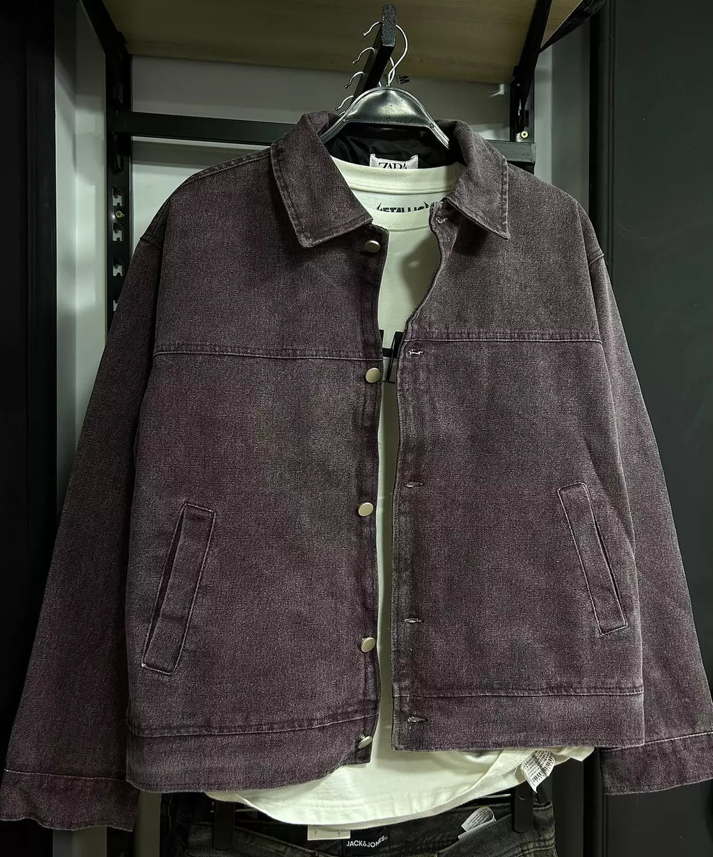 Washed Denim Utility Jacket
