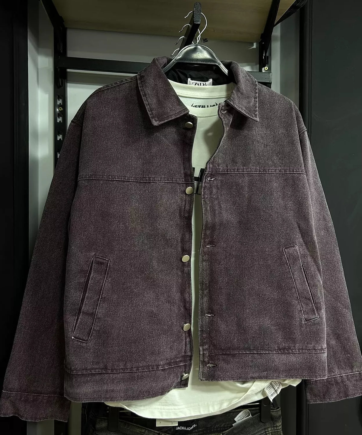 Washed Denim Utility Jacket