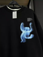 Blue Motion Graphic Sweatshirt