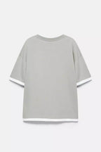 Pull&Bear Tropical Embroidered Oversized T-Shirt