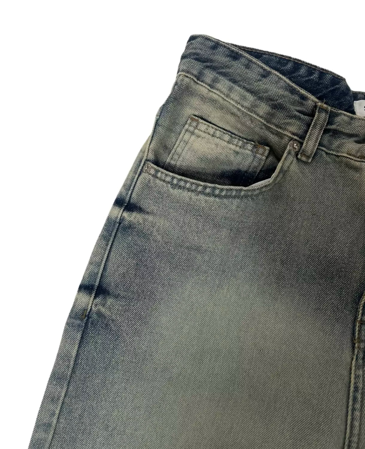 Vintage Wash Wide-Leg Jeans