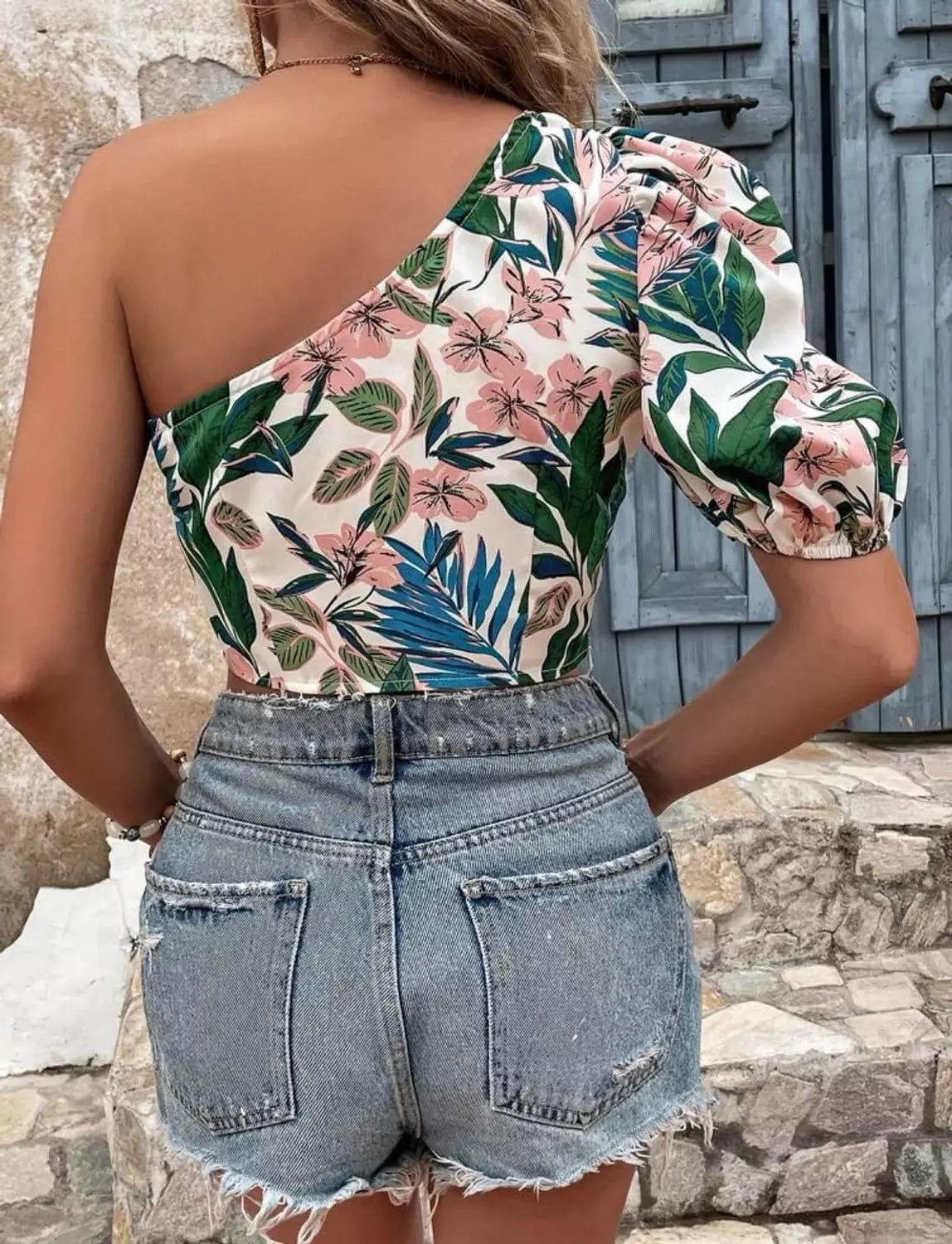 Shein One Shoulder Blouse