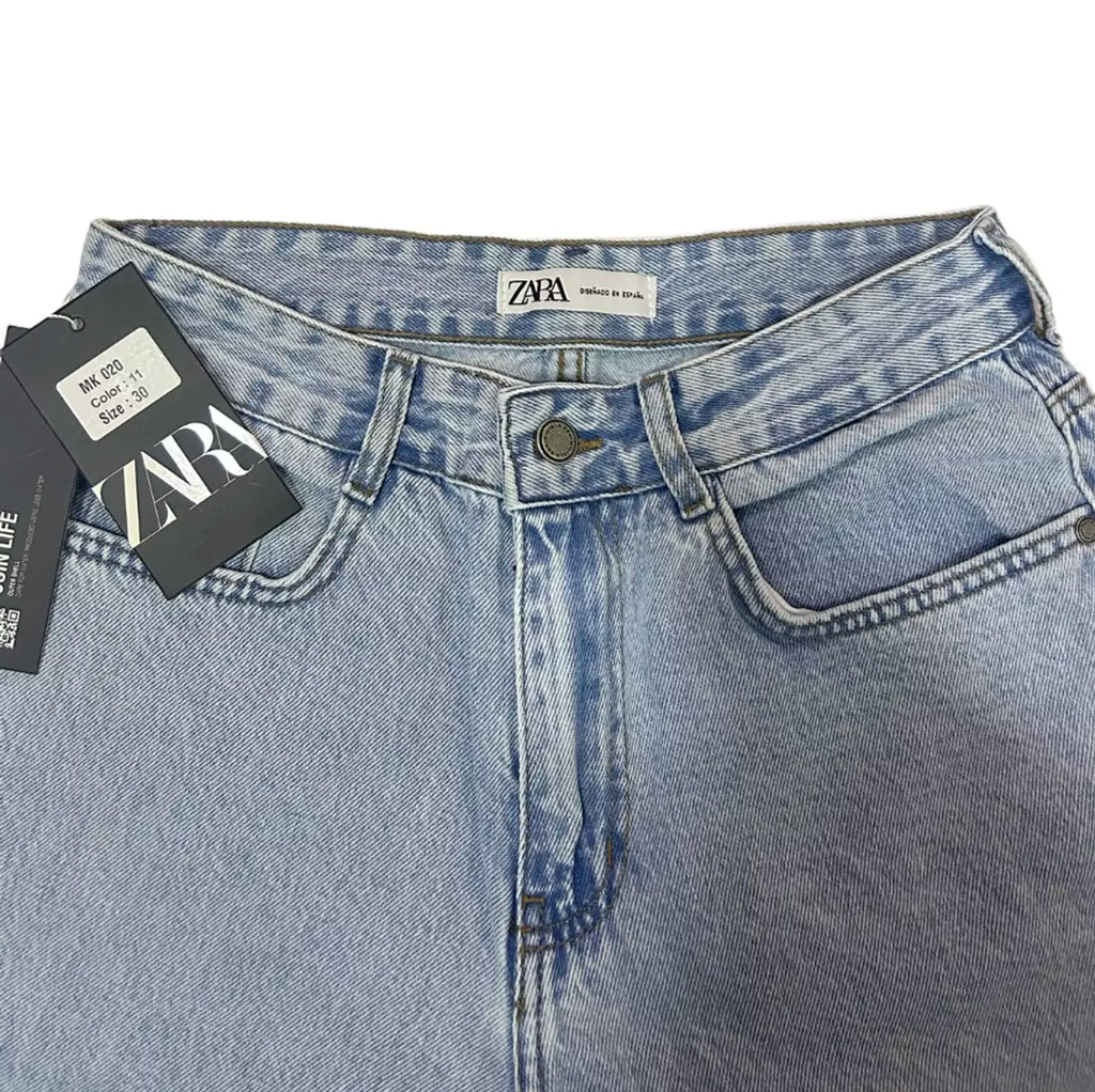Zara Light Wash Straight Leg Jeans