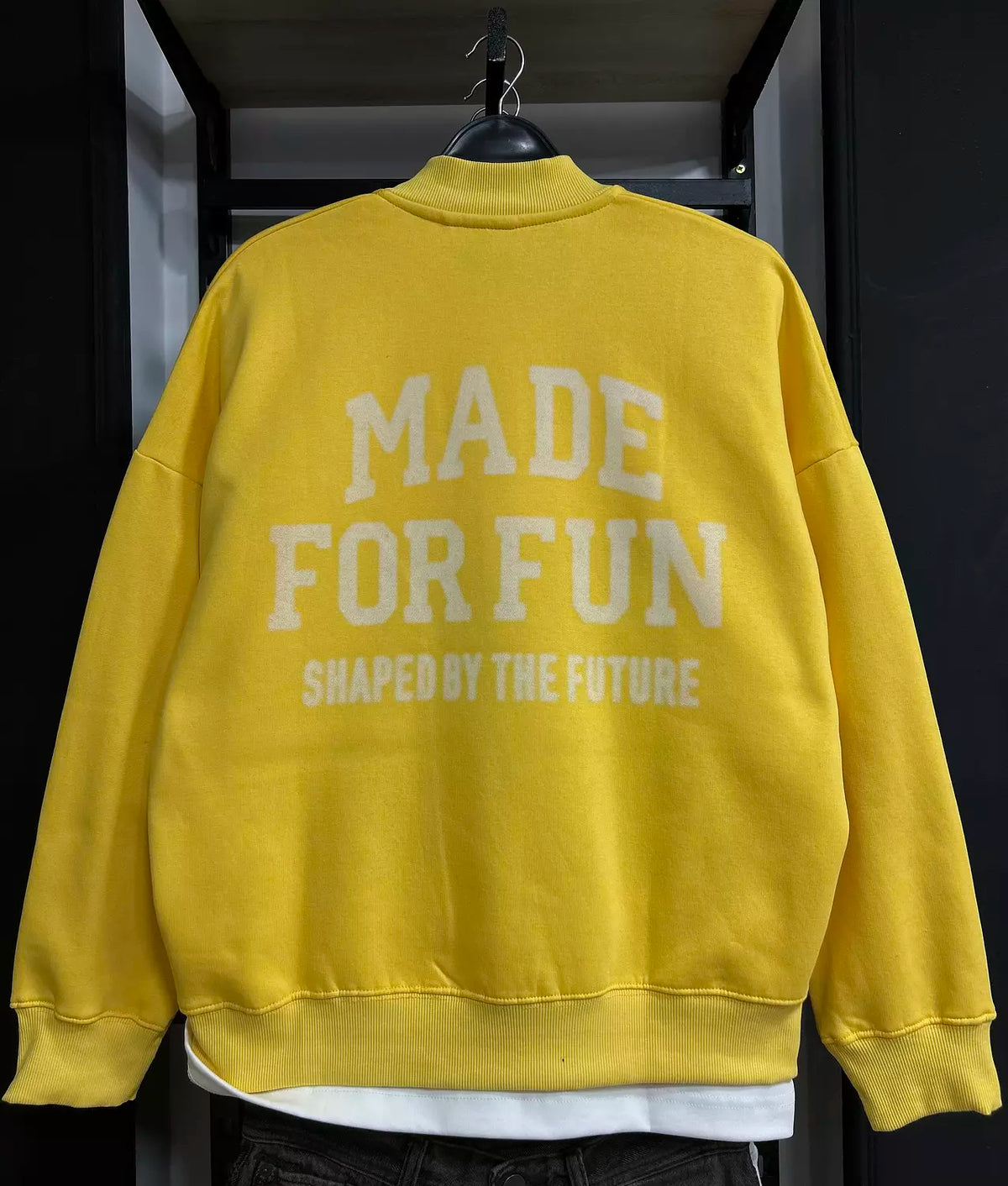 Pull&Bear Half-Zip Graphic Sweatshirt