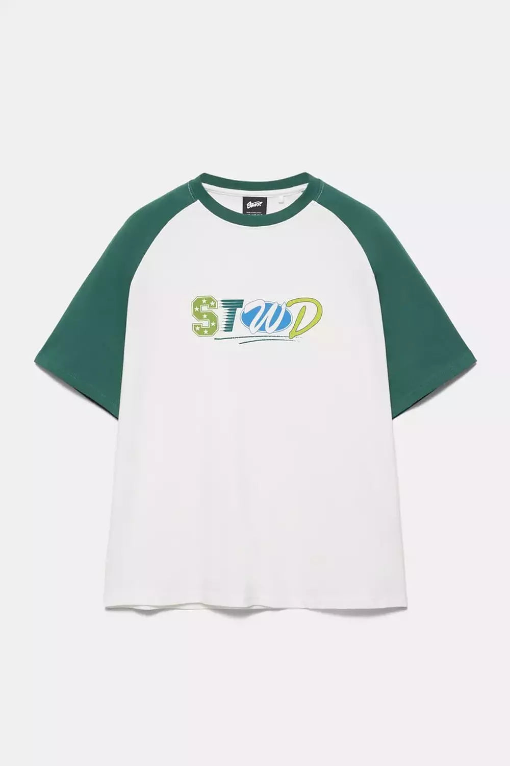 PULL&BEAR - HVID RAGLAN -T-SHIRT