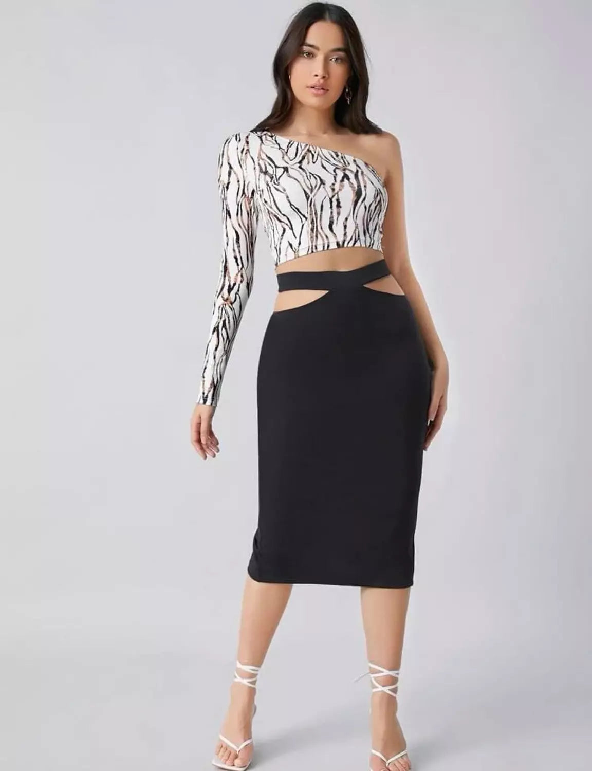 Shein One Shoulder Crop Top